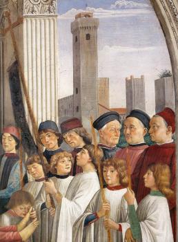 Domenico Ghirlandaio : Obsequies of St Fina detail